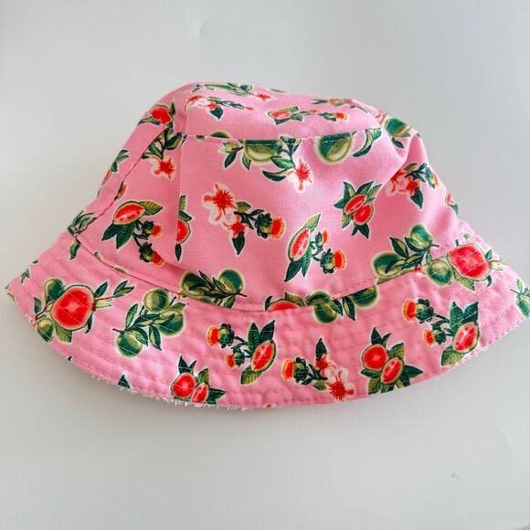 ✨$5/$25 Reversible Terry pink Guava Citrus Bucket Hat - Picture 1 of 5